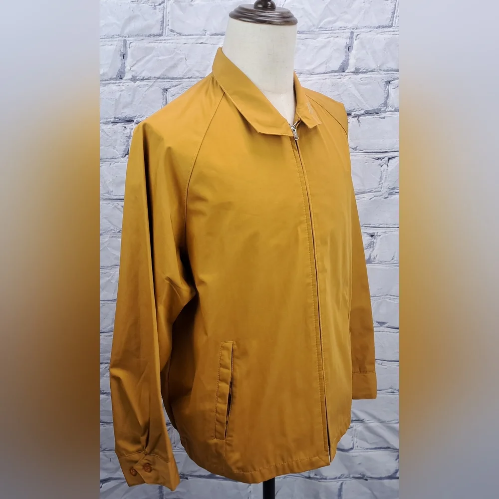 Eaton Casual Vintage  60s 70s Men's Jacket Coat Mustard Coach Bomber 44 XL - Picture 12 of 14